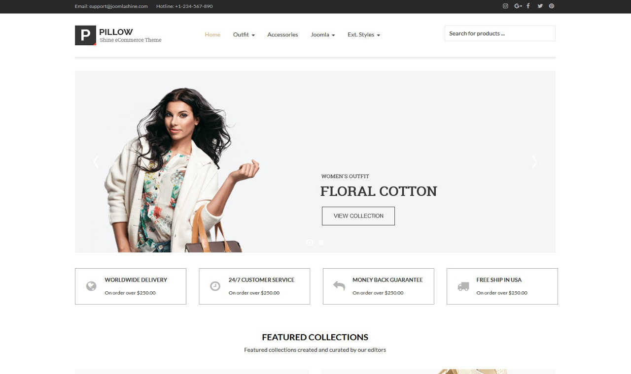 LMS Shine Fashion Store E-Commerce Web Design