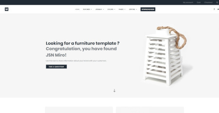 JSN Miro Furniture Ecommerce Website Design