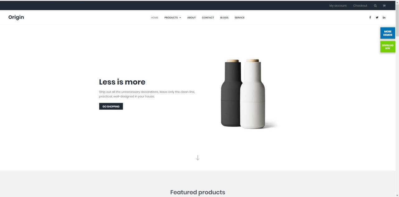 LMS Miro Origin E-Commerce Web Design
