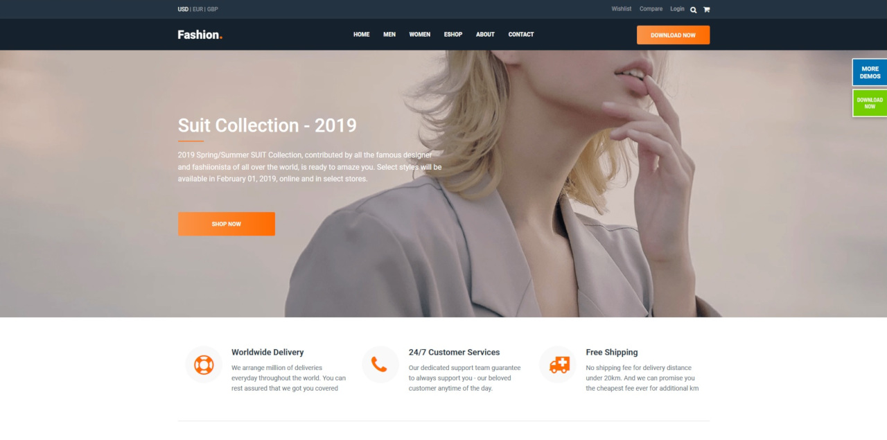 LMS Mall Fashion E-Commerce Web Design